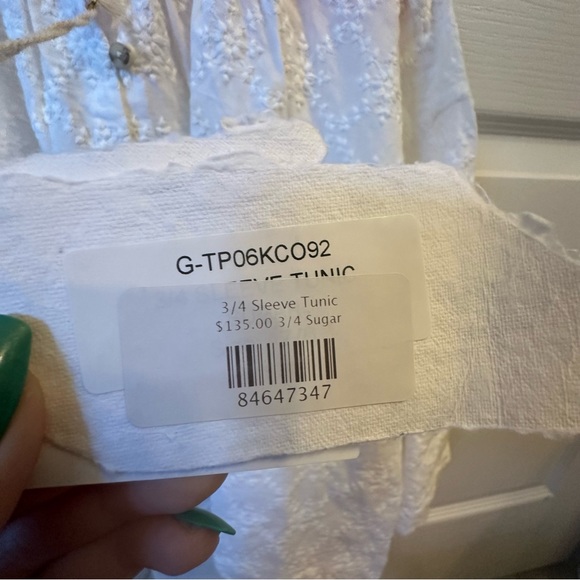 NWT Tia cibani 7 /8 girls white embroidered boutique blouse top tunic MSRP $135 - Picture 3 of 8